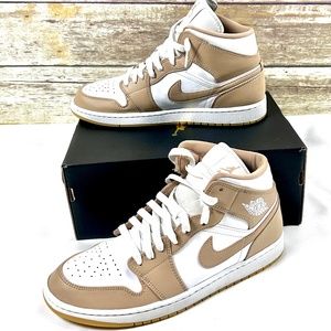 Nike Air Jordan 1 Mid Tan Gum  Size 11 Men’s